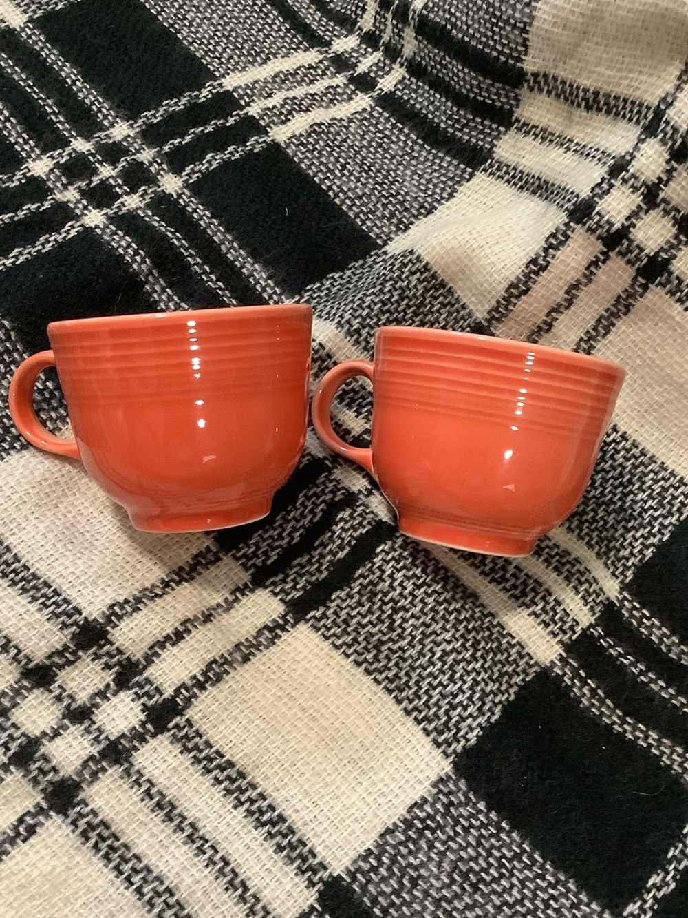 Fiesta persimmon set of 2 teacups